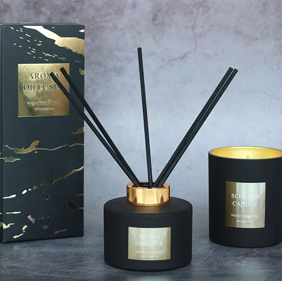 Multi inventory Round 150ml clear reed diffuser Bottle Aromatherapy Bottle with rattan sticks for aroma oil container For Hotel