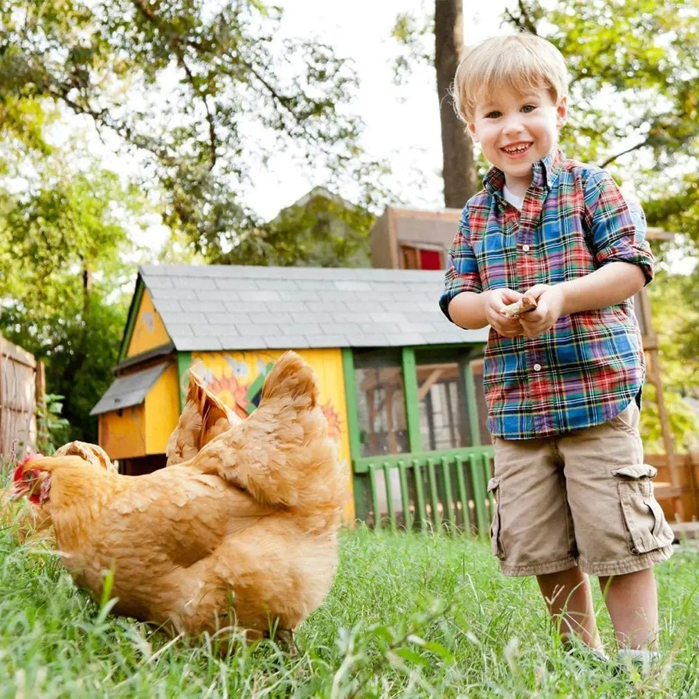 Metal Chicken Coop Run Rabbit Enclosure Pen with Waterproof Cover Outdoor Backyard Farm Chicken Pen Cage Crate Pet Playpen