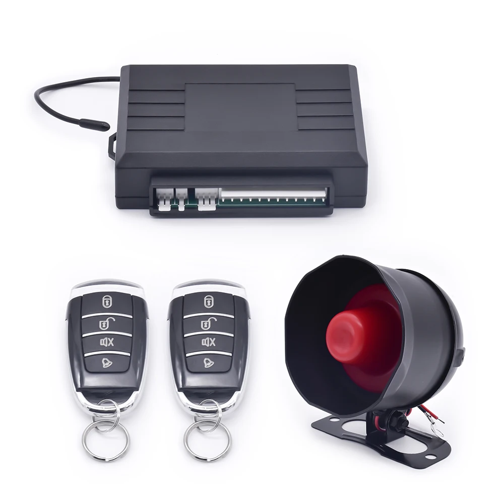 Famous in Africa One Way Car Alarm with Remote Engine Starter and One-button Push START/STOP Car Alarm System