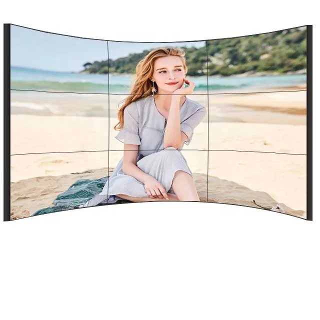 Asianda LCD Display 4K 3840*2160 Video Wall Mount Stand LCD Screen 0.88mm 55 inch LCD Video Wall