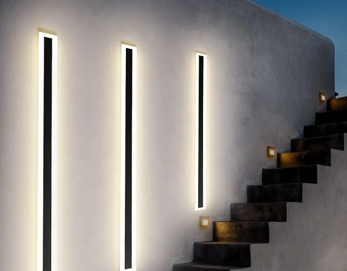 Modern linear washing background villa garden wall light Outdoor waterproof IP67 led wall lamp