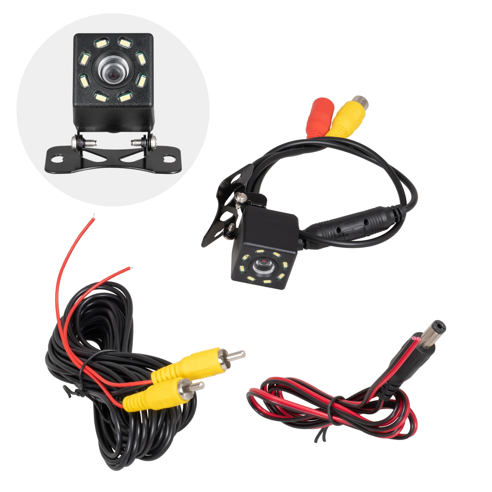 China Factory Night Vision CVBS 4/8/12 LED Universal 12V Car Rearview Camera for Vehicle SUV RV Reverse Camera