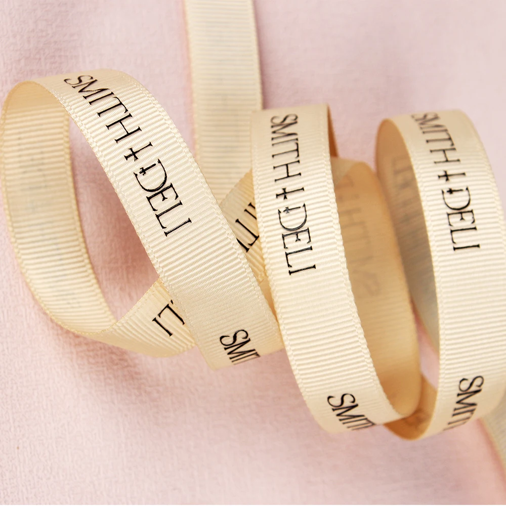 Factory Wholesale Flower Brooch  for Fabrics Basket Gift Packaging Ribbon Personalized Customization  Grosgrain Printing