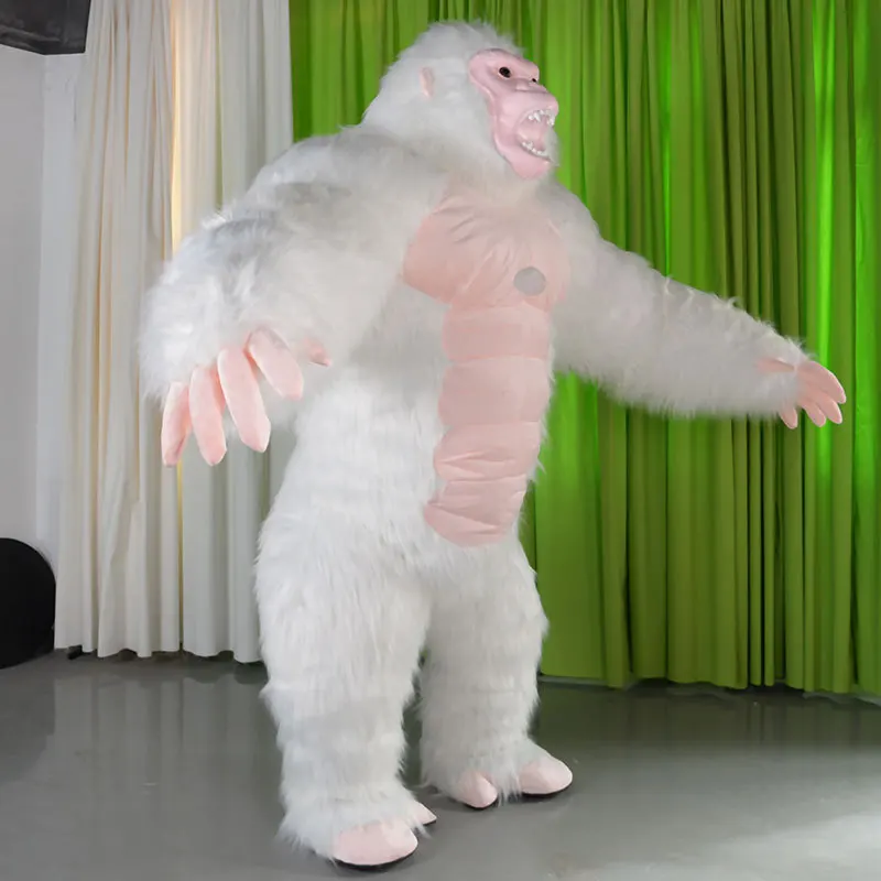 Inflatable King Kong Costume Adult Halloween Plush Furry Mascot animal Venice Carnival Dress Suit Fur suit Gorilla
