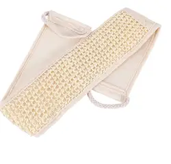 Bath Body Cleaning Scrubbing Strap Bath Belt Luffa Back Scrubber Double Side Exfoliating Loofah Scrub Strap With Handles