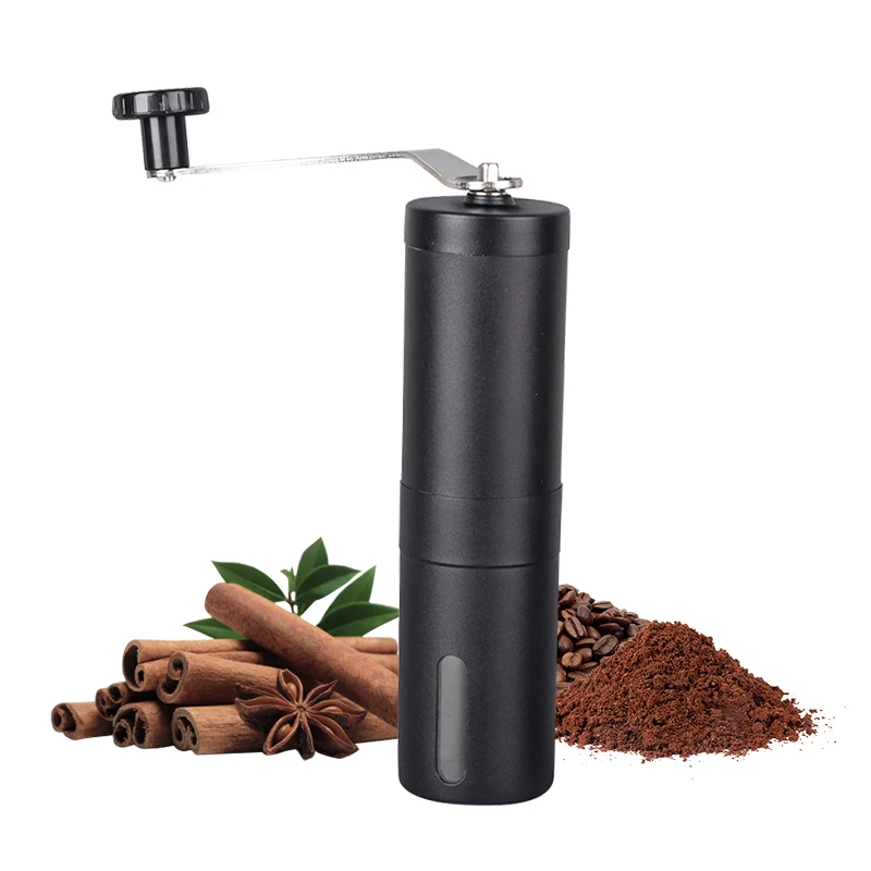 Hot Custom Logo Adjustable Conical Burr Stainless Steel Portable Manual Hand Mini Coffee Bean Grinder