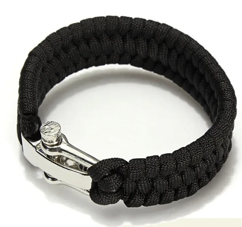 Camping Outdoor U-shape Adjustable Shackle Survival Rope for Bracelets