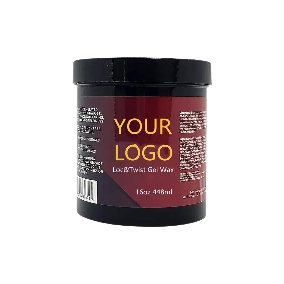 non greasy Loc N Twist Gel clear braiding jam hair wax and edge control Super Strong Extreme Hold Glitter Shine Jam braid gel