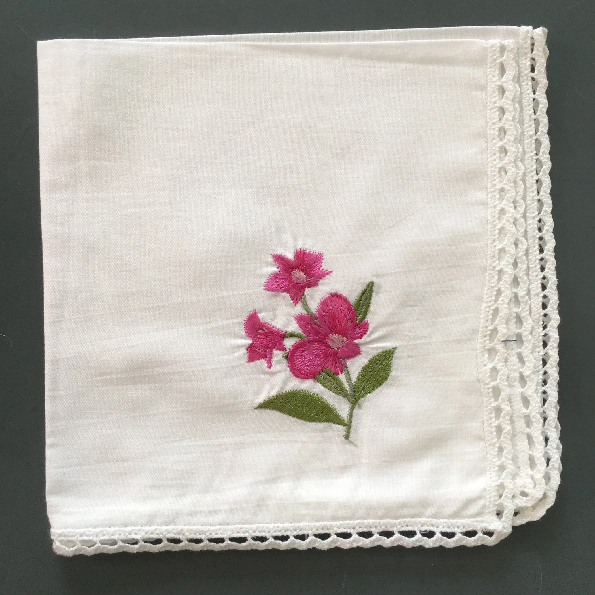 factory price cotton fabric inwrought handkerchief