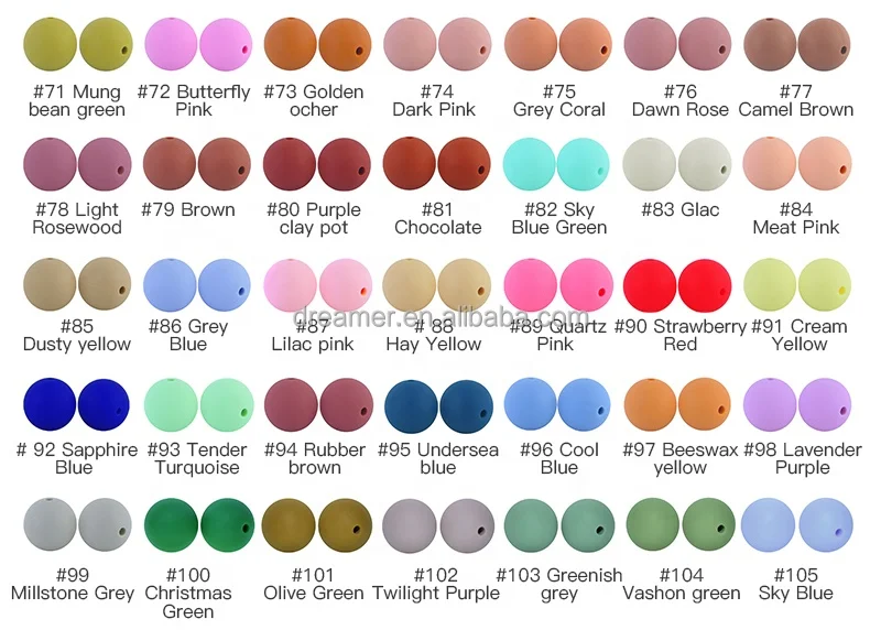 Professional Custom 15mm Silicone Ball Jewelry Toy Diy Accessories Silicone Chew Beads for Cheap Price