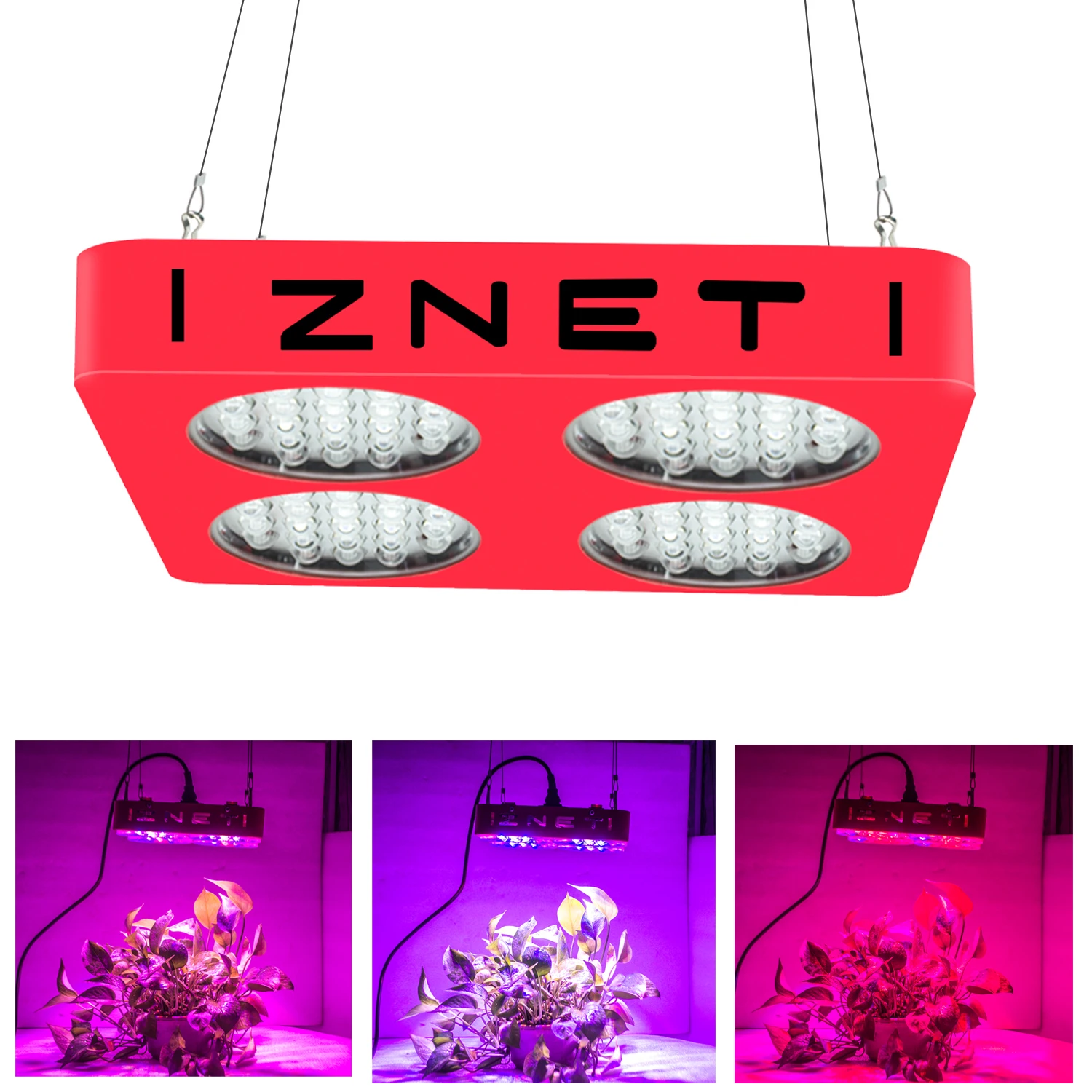 
ZNET4 100W Full Spectrum Indoor LED Pflanzenlampe LED Grow Lampe Light for Plants Blooming 