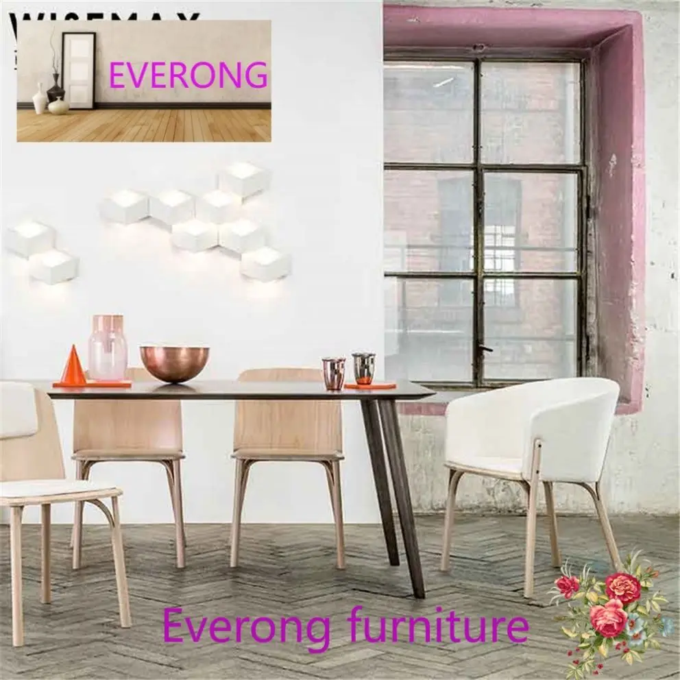 EV FURNITURE Restaurant dining room wooden armchair leather fabric upholstery comfortable dining chair