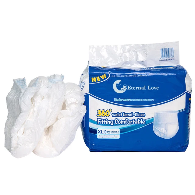 Old People Geriatric Disposable Incontinence Underwear Unisex Adult Diapers for Free