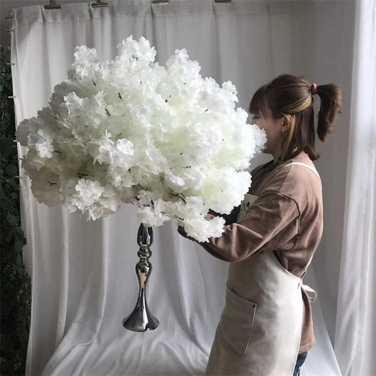 YR 2101 Rose  Floral Artificial Flower Ball For Wedding Decoration,Cherry Blossom Flower Centerpieces For Wedding Table