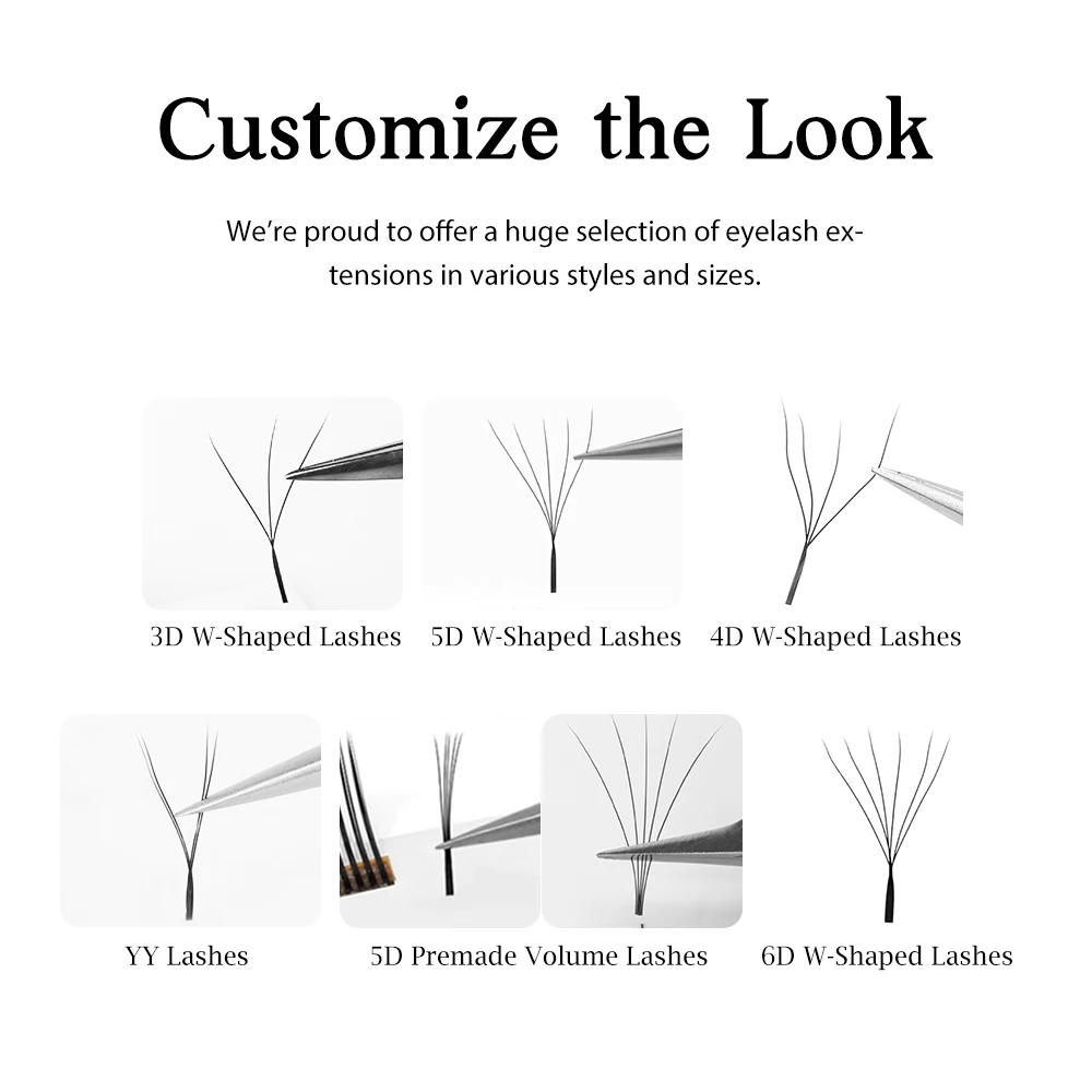 Golle premade suitable beginners 0.3 fan volume color waterproof eyelash extension supplies