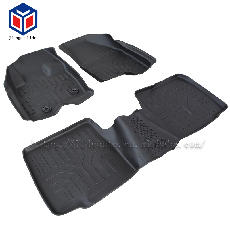 All Front & 2nd Row Black TPE Floor Mat For Ford Explorer 2015-2018