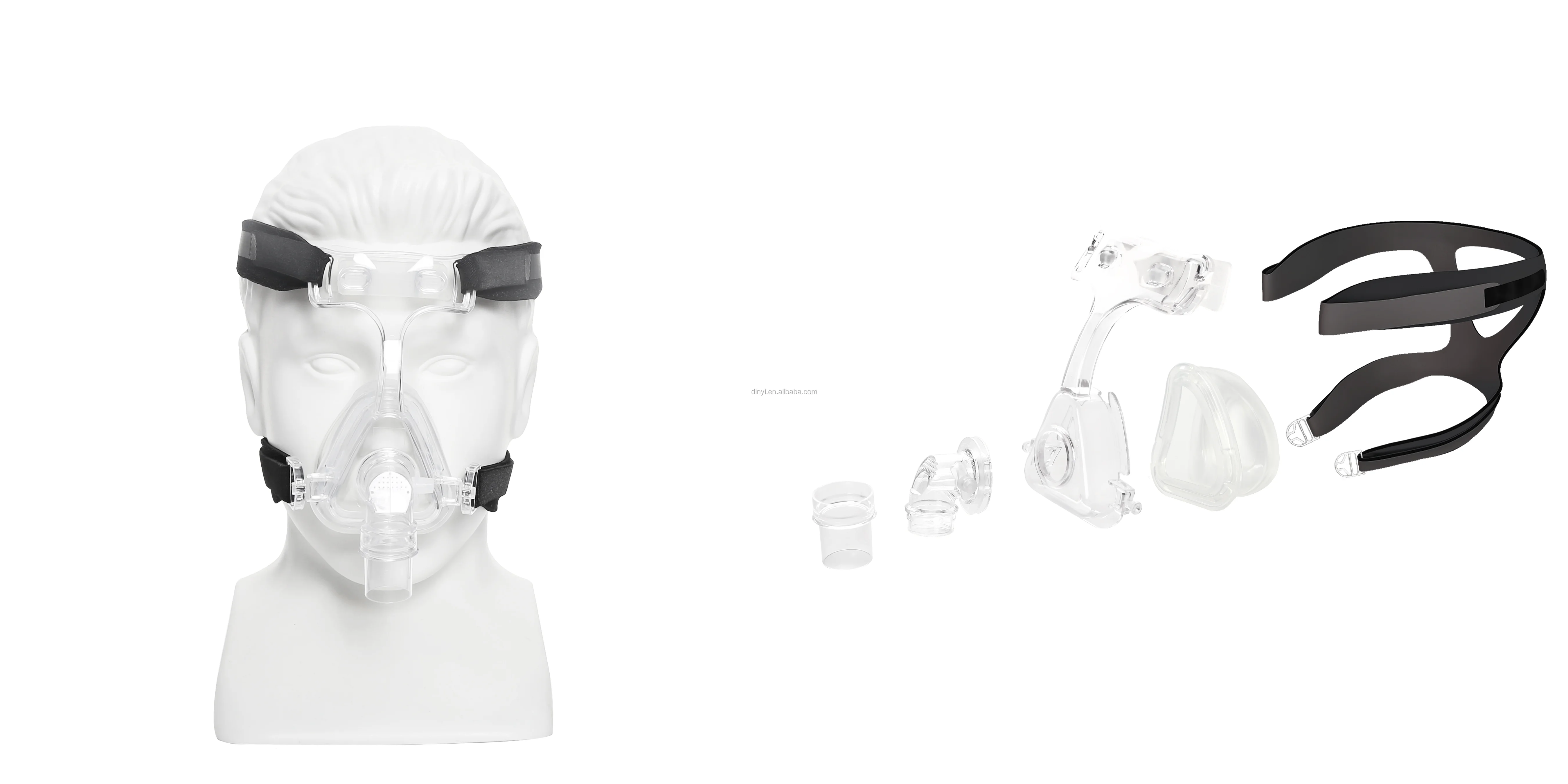 
Silicone Cpap Breathing Full Face Mask With Headgear 