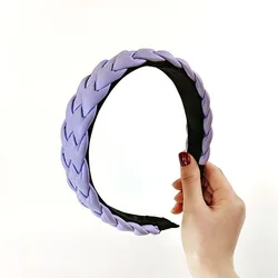 The New Leather Braided Headband Braid Hairpin Pressure Hair PU Headband Women