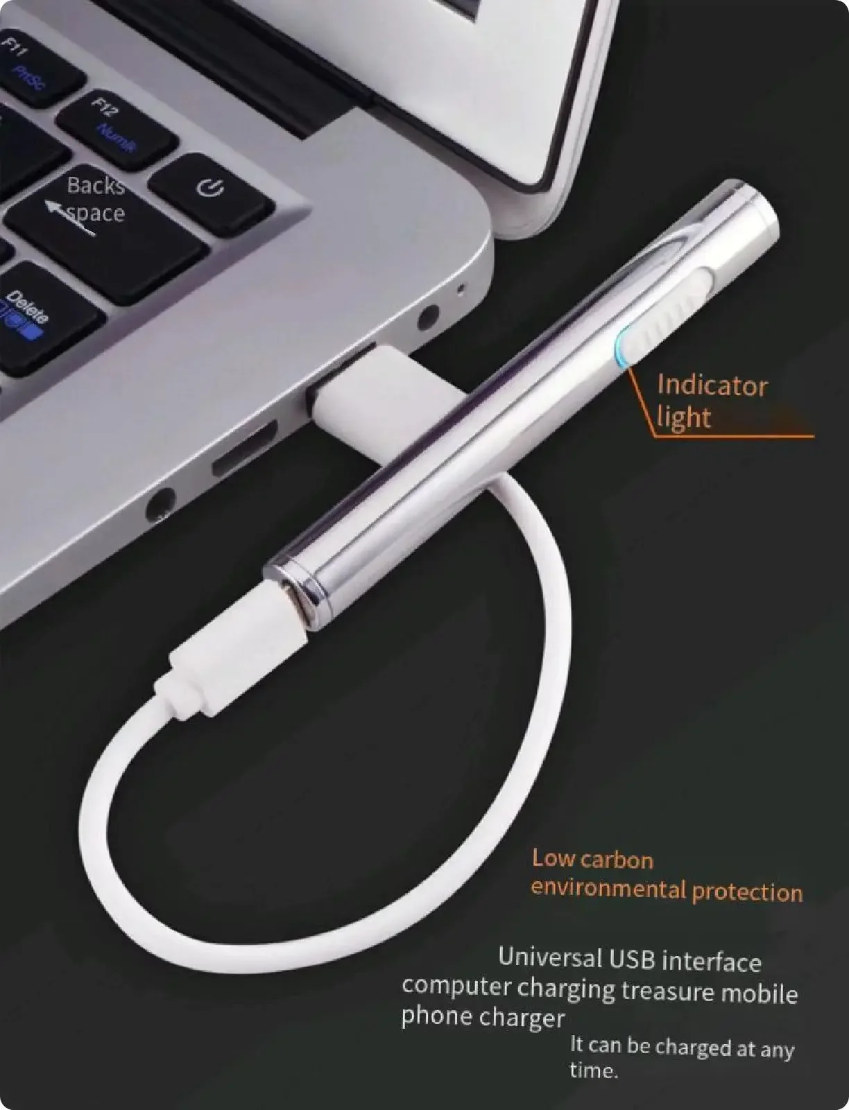 Мини-портативный металлический прикуриватель USB зарядка Зажигалка Электрический провод ветрозащитный