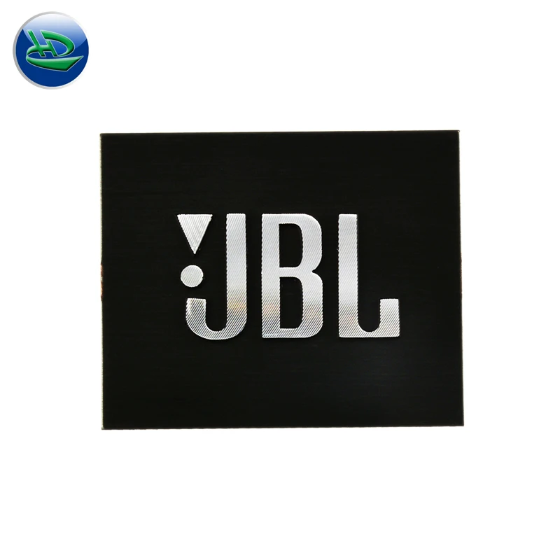 Diamond-Cut Customized Nameplate Silver Metal Logo Labels