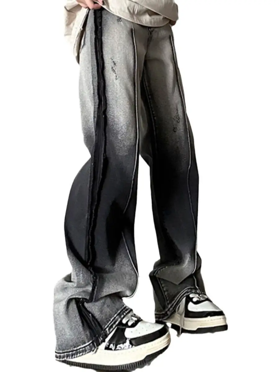 streetwear denim jeans manufacturers hip hop y2k clothing carpenter pants wax baggy designer tie dye brand jeans men