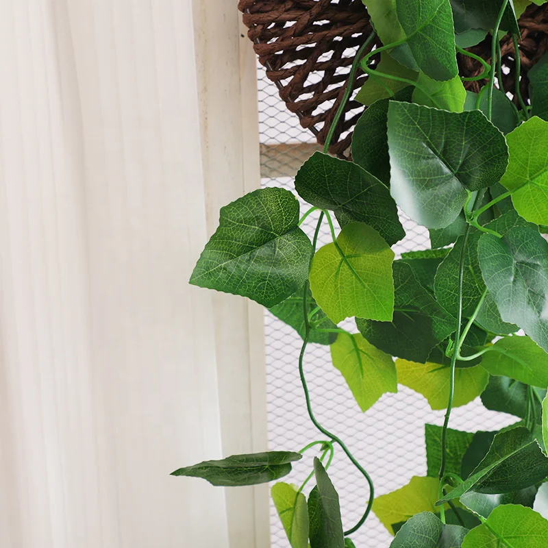 Home decoration artificial hanging green plant rattan pachyrhizus leaves ivy simulation green plant for decoration