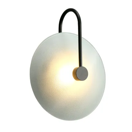 Nordic modern simple creative glass living room wall lamp art bedside LED bedroom sofa next to the model room wall lamp