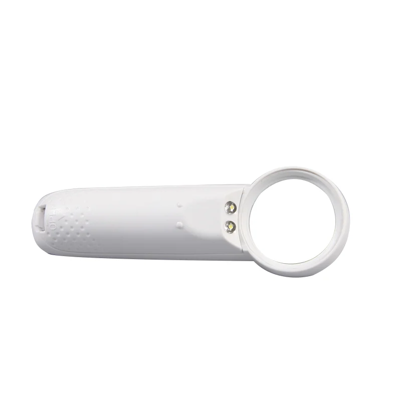 Handheld Portable 15X Magnifier Customized Logo Magnifier Glass With Two LED Lights