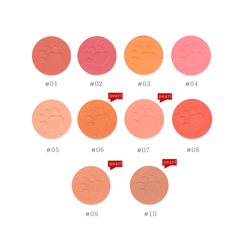 Hot selling 6 colors blusher custom beauty makeup waterproof blusher container pressed powder DIY blush palette private label