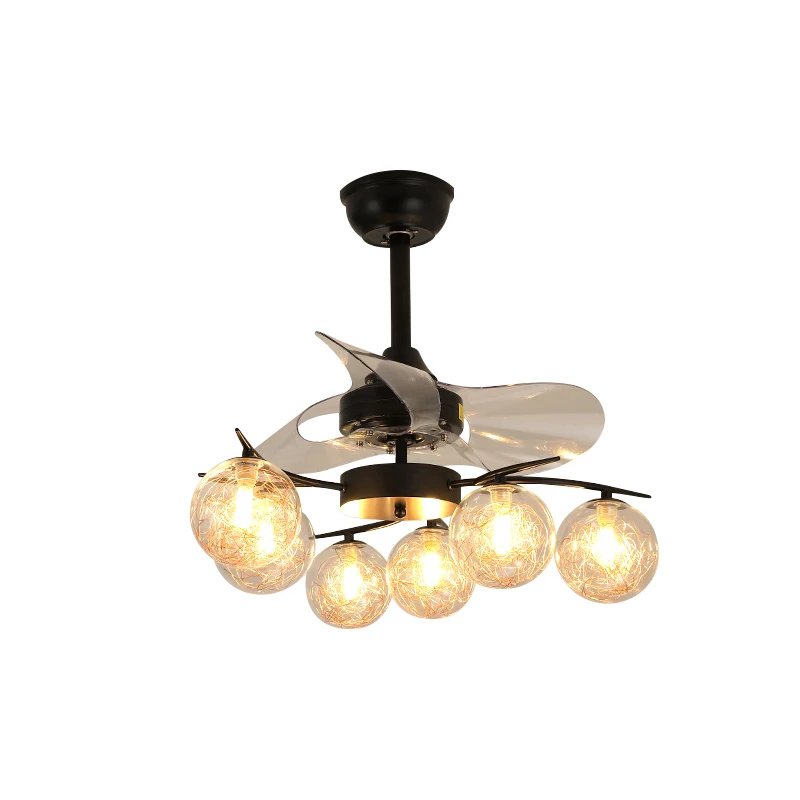 Wholesale chandelier fan 12-head house coffee shop decorative ceiling fan pendant light lamp fan
