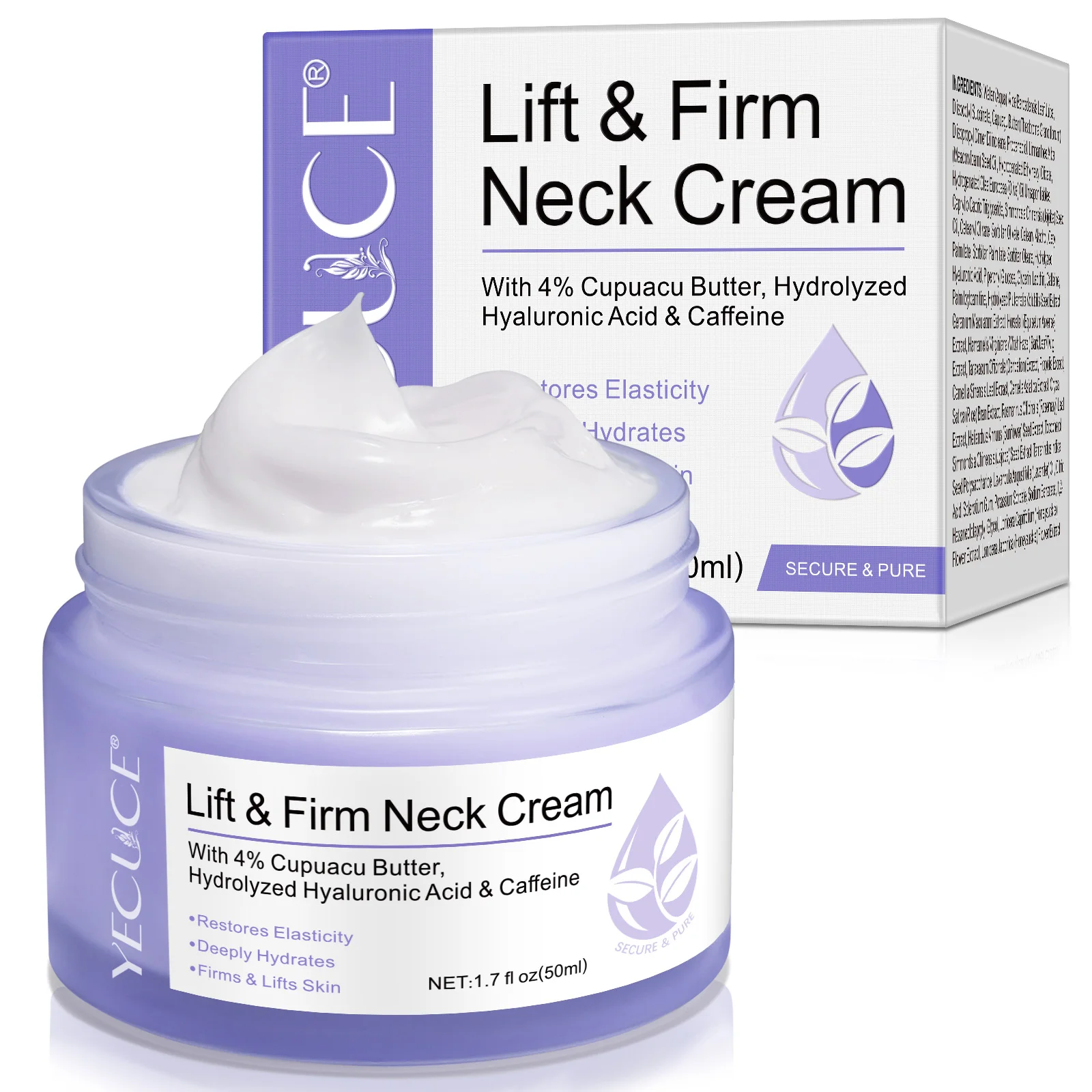 YECUCE 50ml deeply hydrates restores skin elasticity anti aging firming neck cream neck lift wrinkle cream neck tightening cream