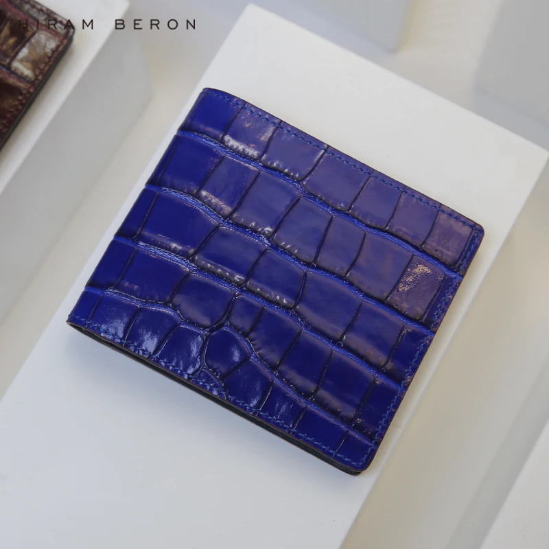 OEM Оптовая Прямая поставка Новый продукт мужской кошелек синий брендовый дизайнерский кошелек из натуральной кожи Rfid для мужчин