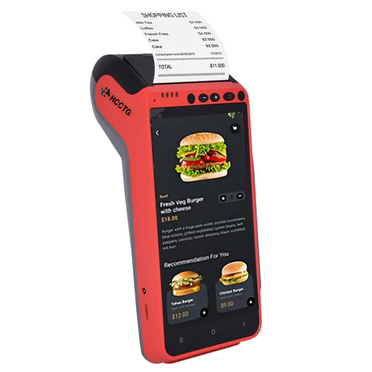 OEM Smart 4G сенсорный экран Android портативный POS-терминал с HCC-Z100 сканера отпечатков пальцев QR
