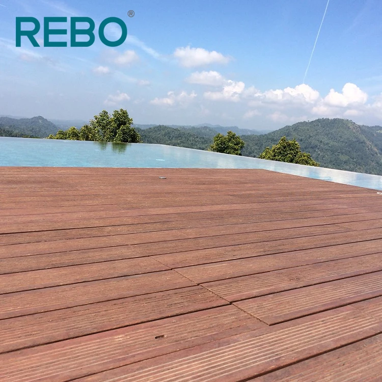 
Garden tiles outdoor grooved terrace bamboo decking floor 