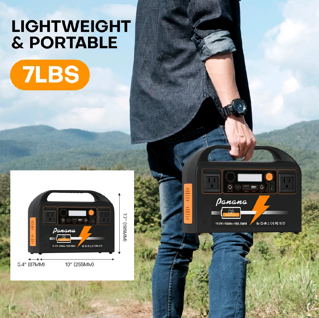 Открытый мобильный источник питания 150W 220V/110V 166Wh Многофункциональный портативный для кемпинга