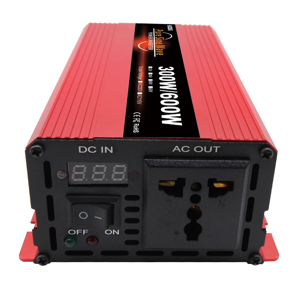 Силовой инвертор SHENPU, чистый синус, 600 Вт, 12 В, низкочастотный Гибридный инвертор