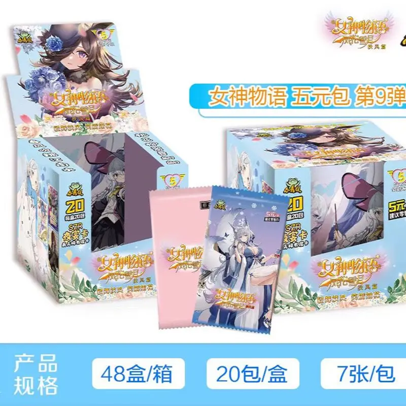 Wholesale Goddess Story TCG Cards Booster Box 5m05 Bikini Swimsuit Flash PR Anime Playing Board Rare Paper TCG Cards