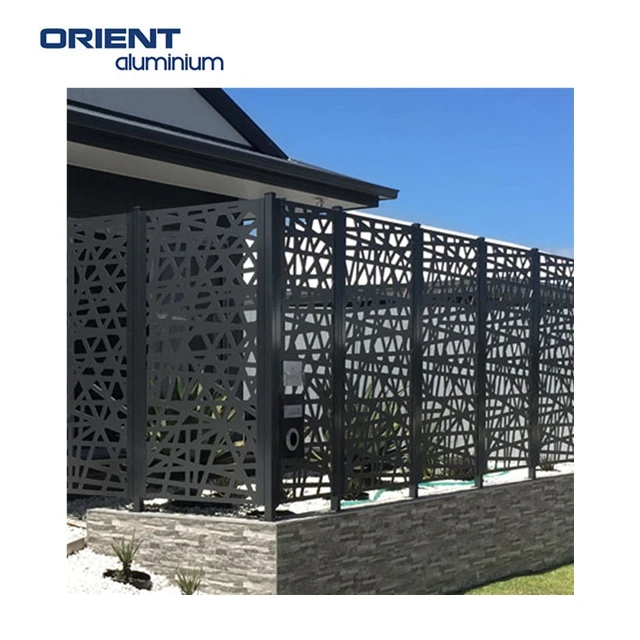 High Quality Aluminium Decorative Privacy Screens Slat Panel Aluminium Laser Cut  Screen Fencing Panel