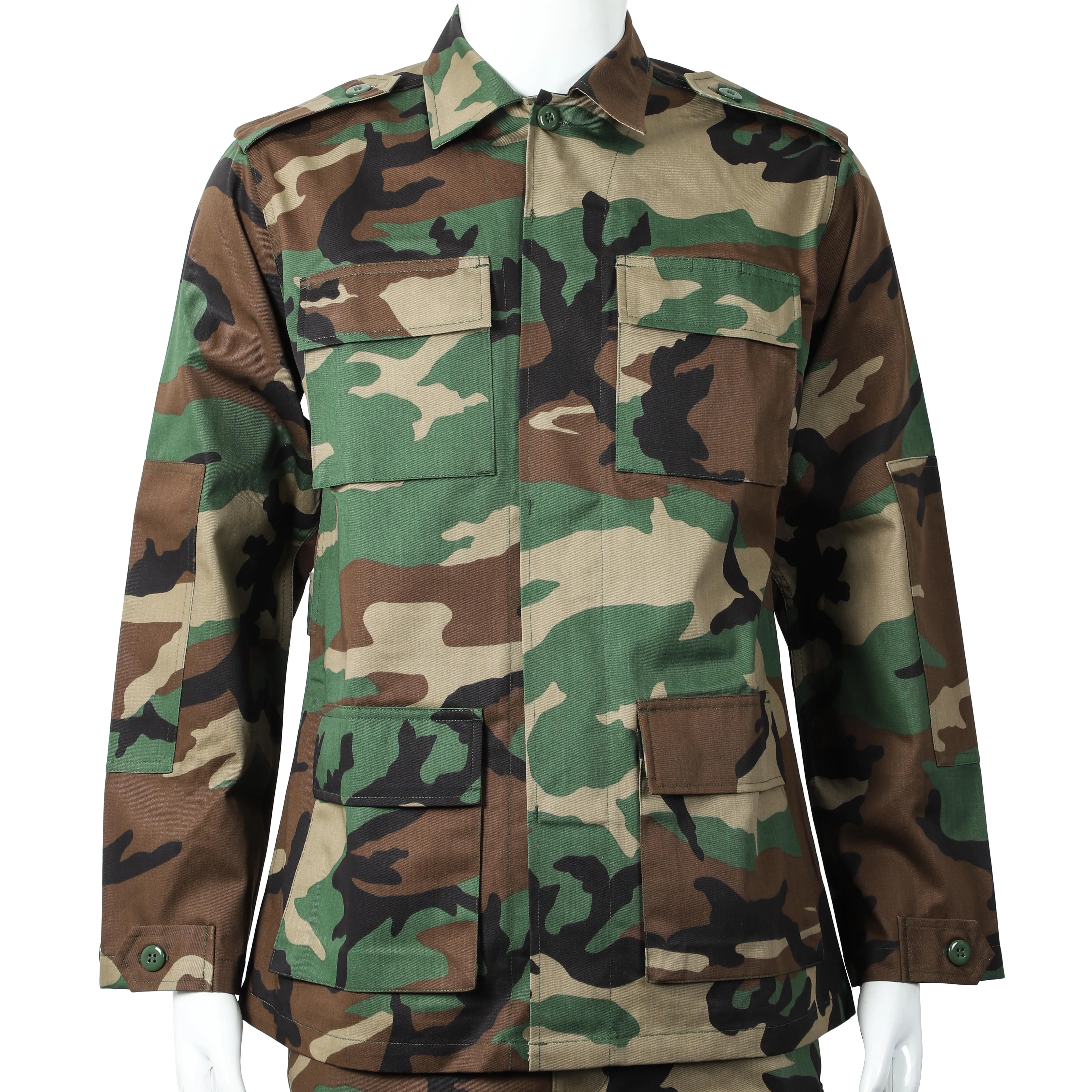 02Custom Outdoors Anti-tear 65% polyester 35% cotton Combat Uniform BDU Camouflage combat uniform