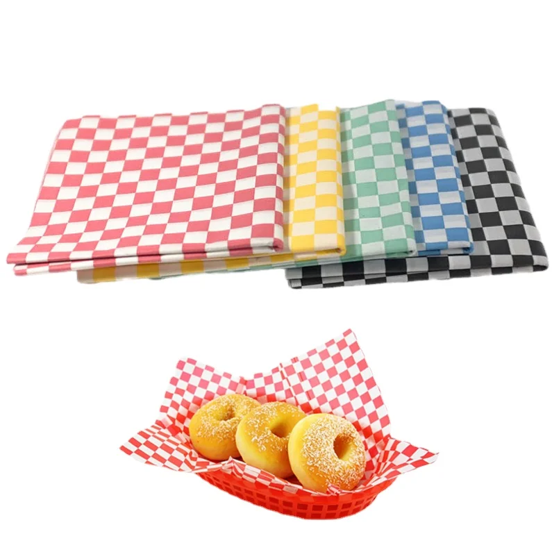 custom logo colored printed grease proof bread packaging wax food wrapping paper