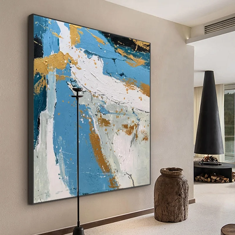 Hand Painted Inspirational Tableau Mural Photo Picture wall pictures wall art living room painting