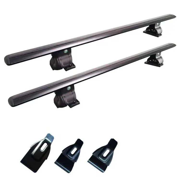 Black Aluminum Car Rack Roof Rack Cross Bar Universal Adjustable Roof Luggage Rack Cross With Lock For Sedan