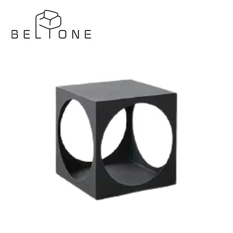 Living room decoration creative minimalist Nordic square metal mobile coffee table