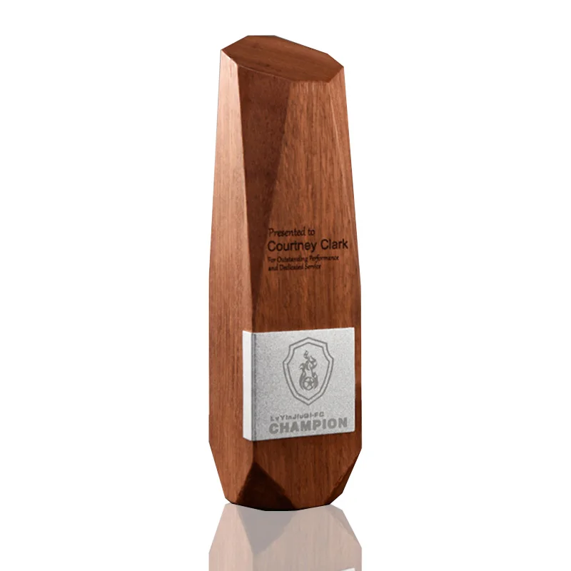 custom logo  K9 Crystal  Metal Material  souvenir  Conference trophy Solid wood crystal trophy crystal trophy