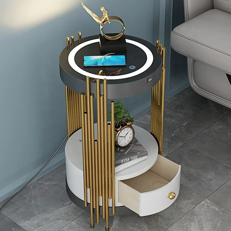 Напольный светильник с выдвижным ящиком может заряжать ваш телефон китайский минималистский декоративный светодиодный напольный