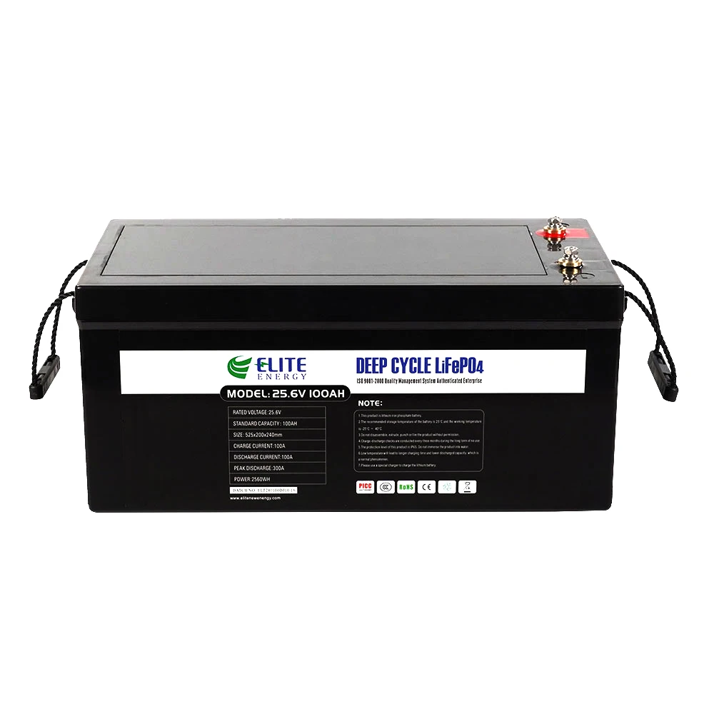 Elite 24V LiFePO4 Batteries Pack 25.6V 100Ah 200Ah Lithium Iron Phosphate Battery Solar Energy Storage Li-ion Battery