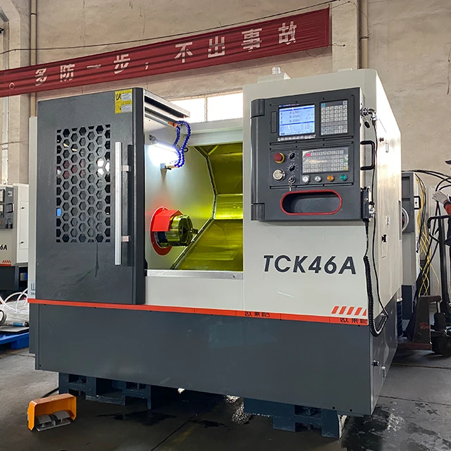 Professional Manufacture Lathe Cnc TCK46A High Precision Cnc Lathe for Alloy Wheels