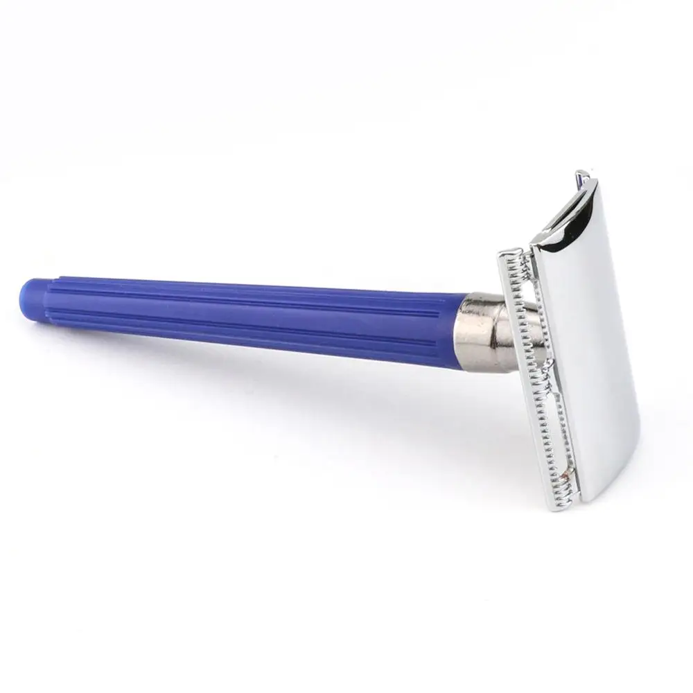 
Disposable plastic razor double edge safety razor 3 piece head plastic handle 