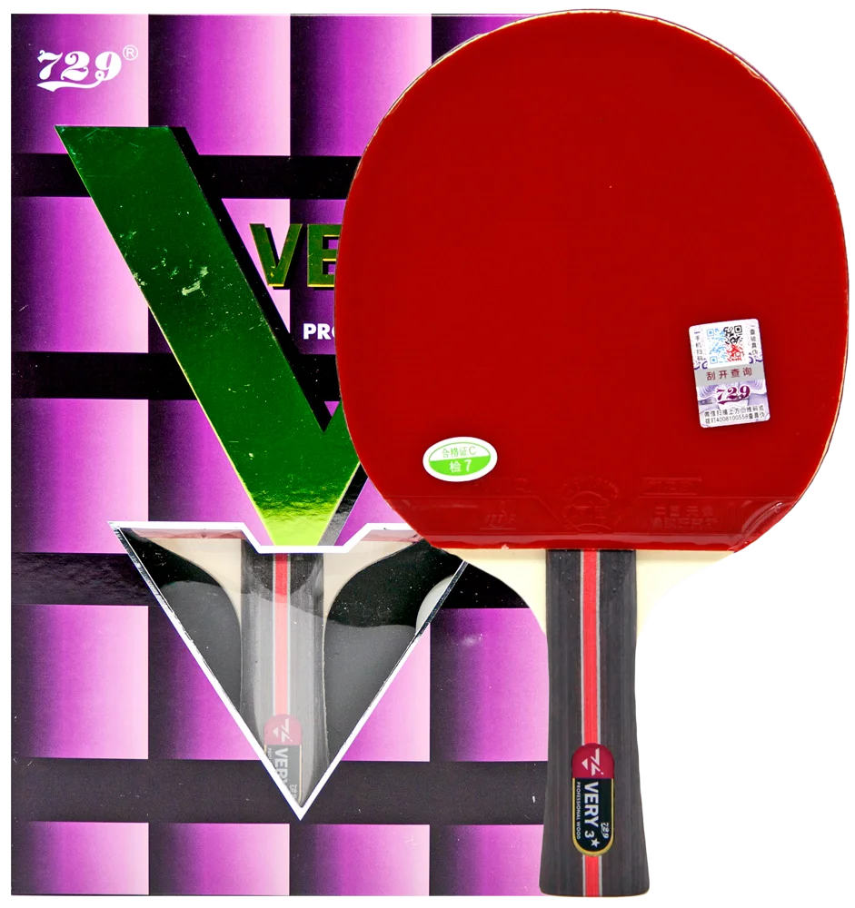 friendship 729 rubber pimples in racket factory directly very 3 ping pong paddle table tennis racket