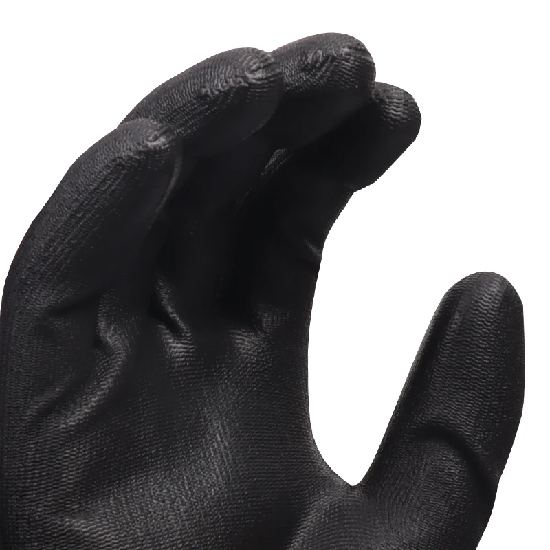 XINGYU 24 Gram PU Polyester Rubber Gloves for Work Goal Keeper Rubber PU Palm Hand PU Safety Gloves